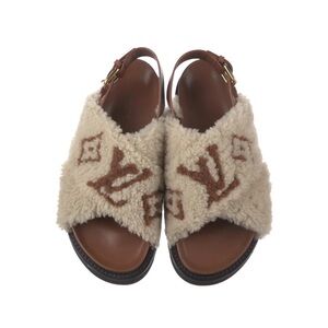 Louis Vuitton Shearling Sandals